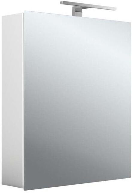 Emco Asis Mee Aufputz-Lichtspiegelschrank 949805049 600x746mm, 1-türig, Anschlag rechts/links, Aluminium