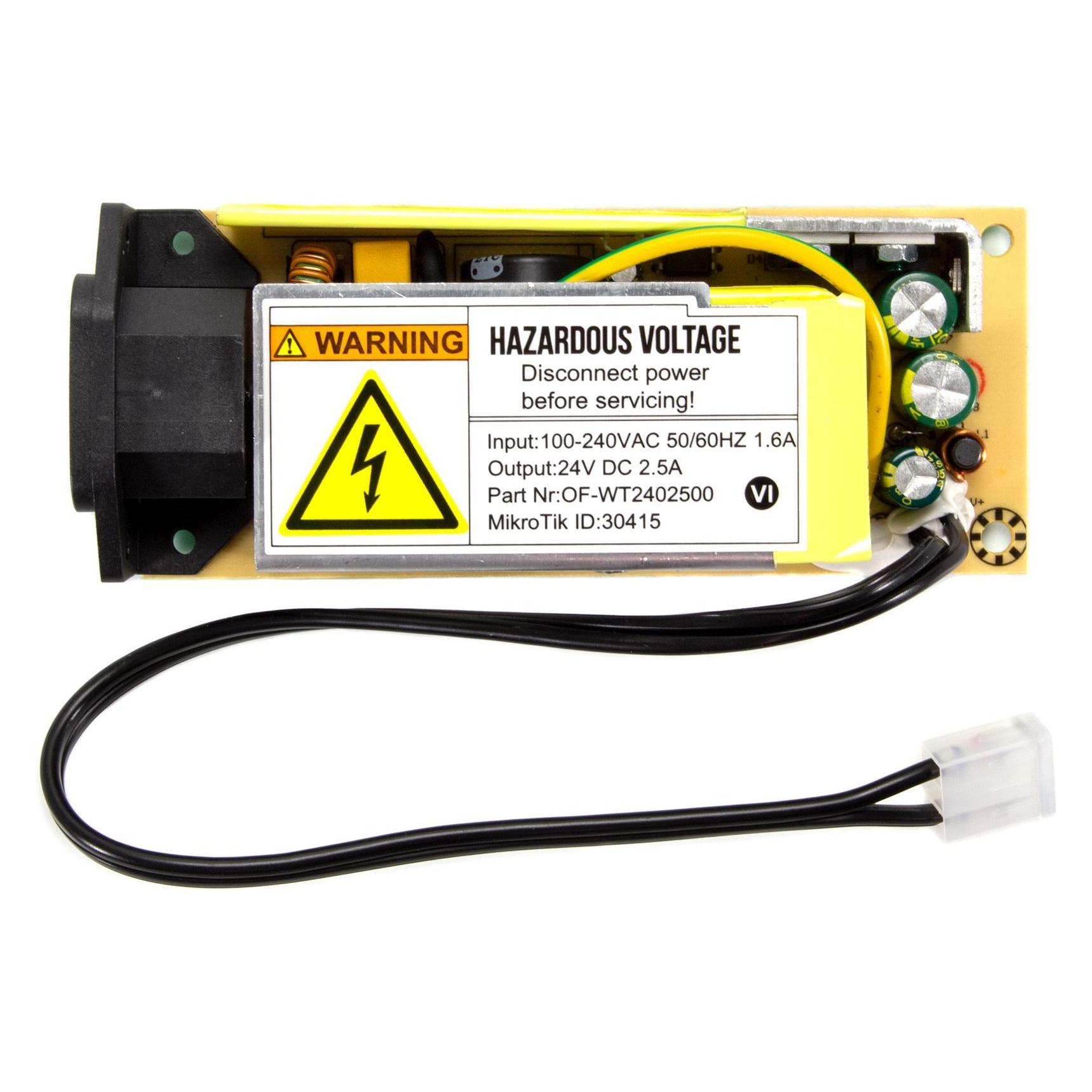 MikroTik 2APOW power adapter/inverter Indoor Black, Yellow (24V2APOW)