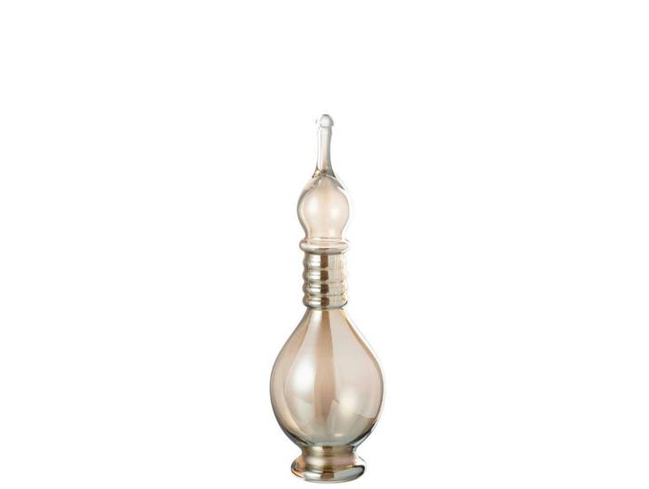 Dekovase, Beige, Glas, 13.5x40x13.5 cm, Dekoration, Vase, Glasvasen