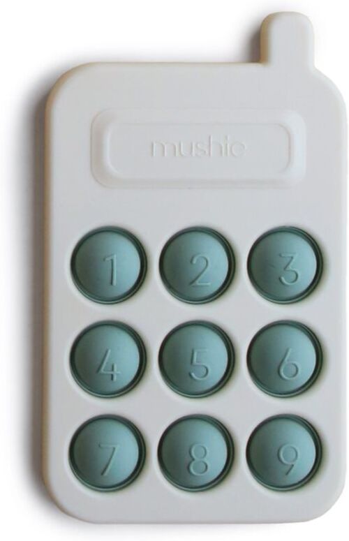 Mushie Pop-It Phone jouet d’éveil pour enfant Cambridge Blue 10m+ 1 pcs