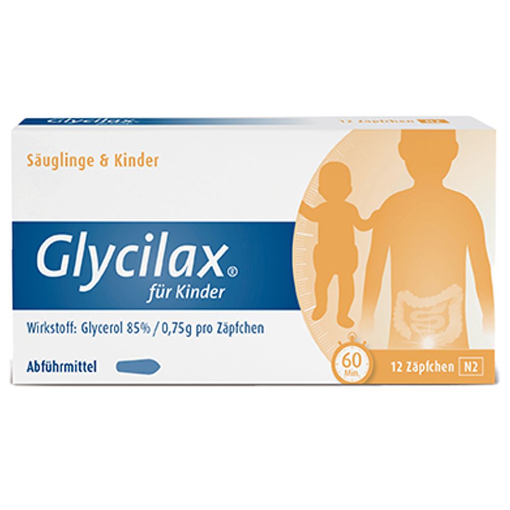 Glycilax Suppositorien für Kinder 12 St Kinder- und Säuglings-Suppositorien