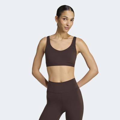 Sport-BH ADIDAS PERFORMANCE "ALL ME ESSENTIALS SPORT-BH, MITTLERER HALT", Damen, Gr. XXL, N-Gr, aurora coffee, Obermaterial: 85% Polyester, 15% Elasthan, BHs Sport-BH