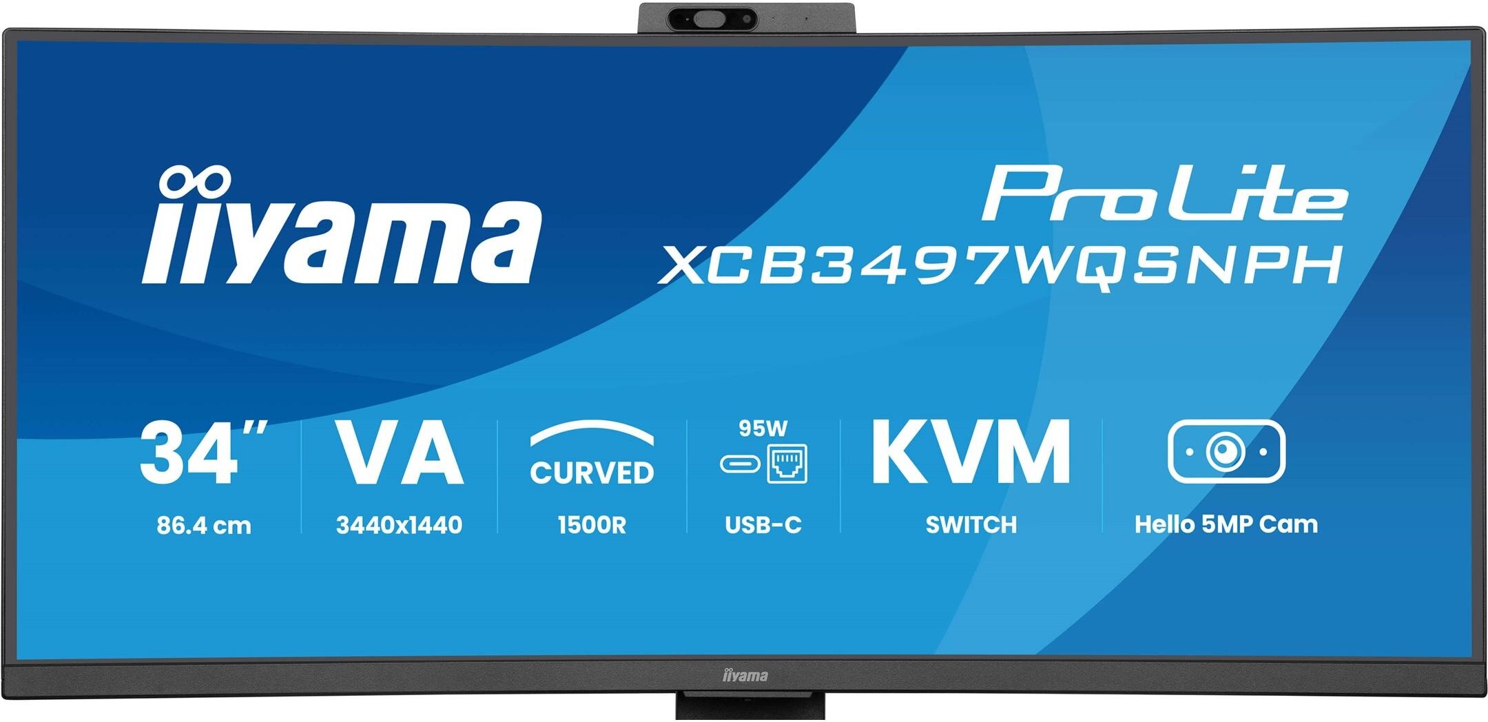 IIYAMA ProLite XCB3497WQSNPH-B1 34" Curved UWQHD Monitor Black
