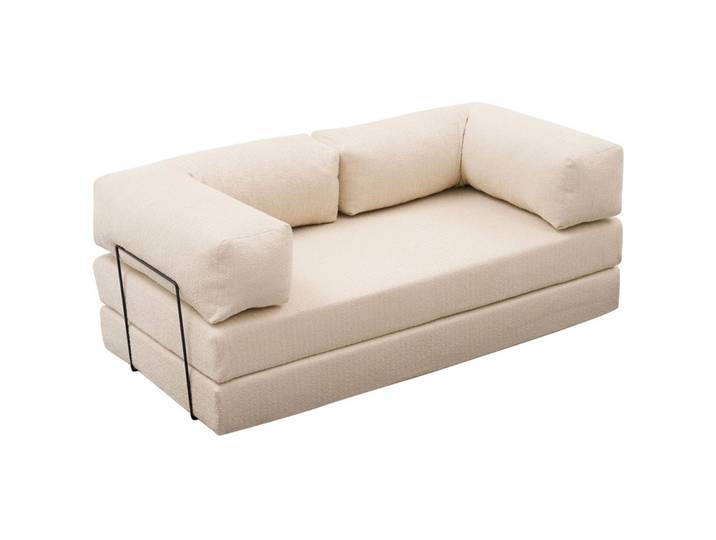Bettsofa Foldbar Cream Polyester B 190 T 95 cm - Bettsofa