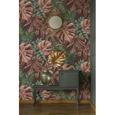 Vliestapete LIVING WALLS "LIMITED – Green Jungle Fototapete", braun, B:1,59m H:0m L:2,8m, Vlies, Tapeten, Dichtes Dschungelmotiv mit lebendigen grünen Blättern