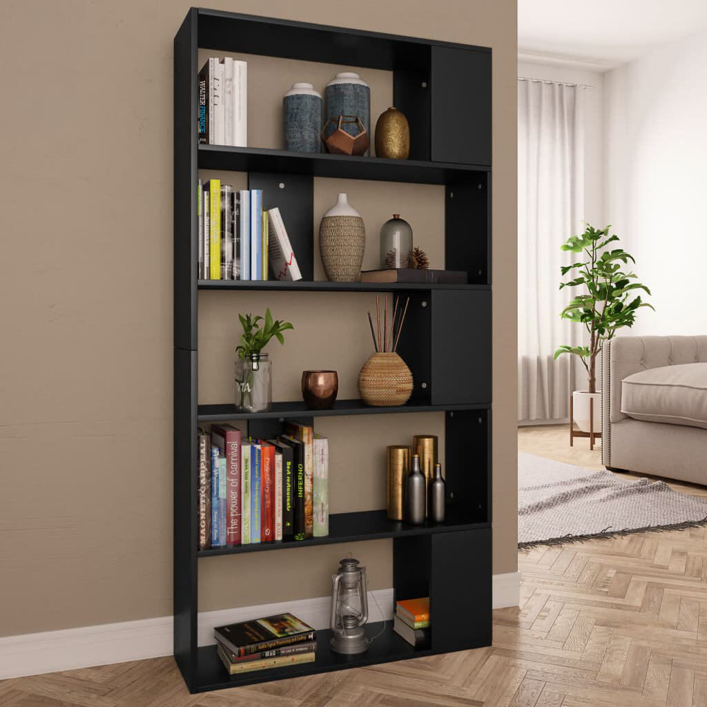 17 Stories Aleccia 159cm H Bookcase Black 159cm H x 80cm W x 24cm D