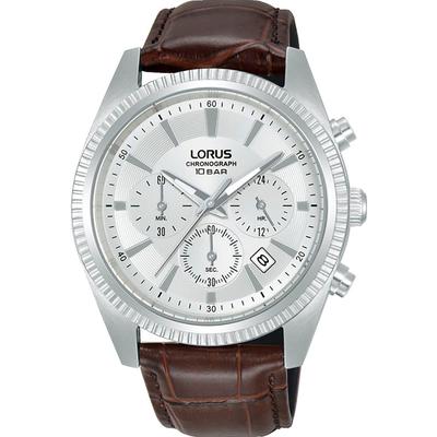 Chronograph LORUS, braun, Armbanduhren, Herren, Chronograph, Quarzuhr, Armbanduhr, Herrenuhr, Lederarmband, analog, Tag