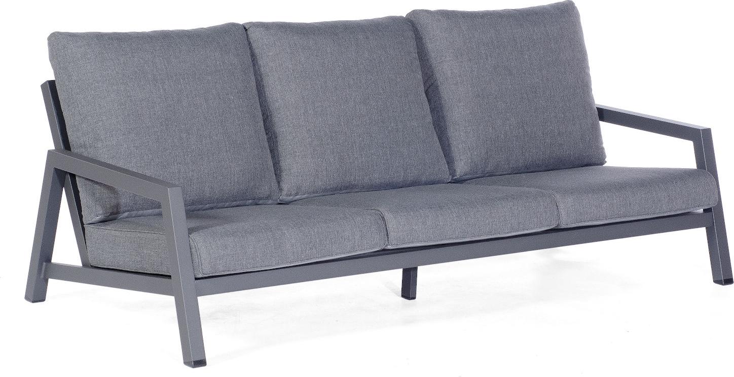 Sonnenpartner Empire Loungesofa Relaxsofa Gartensofa Aluminium anthrazit mit Kissen