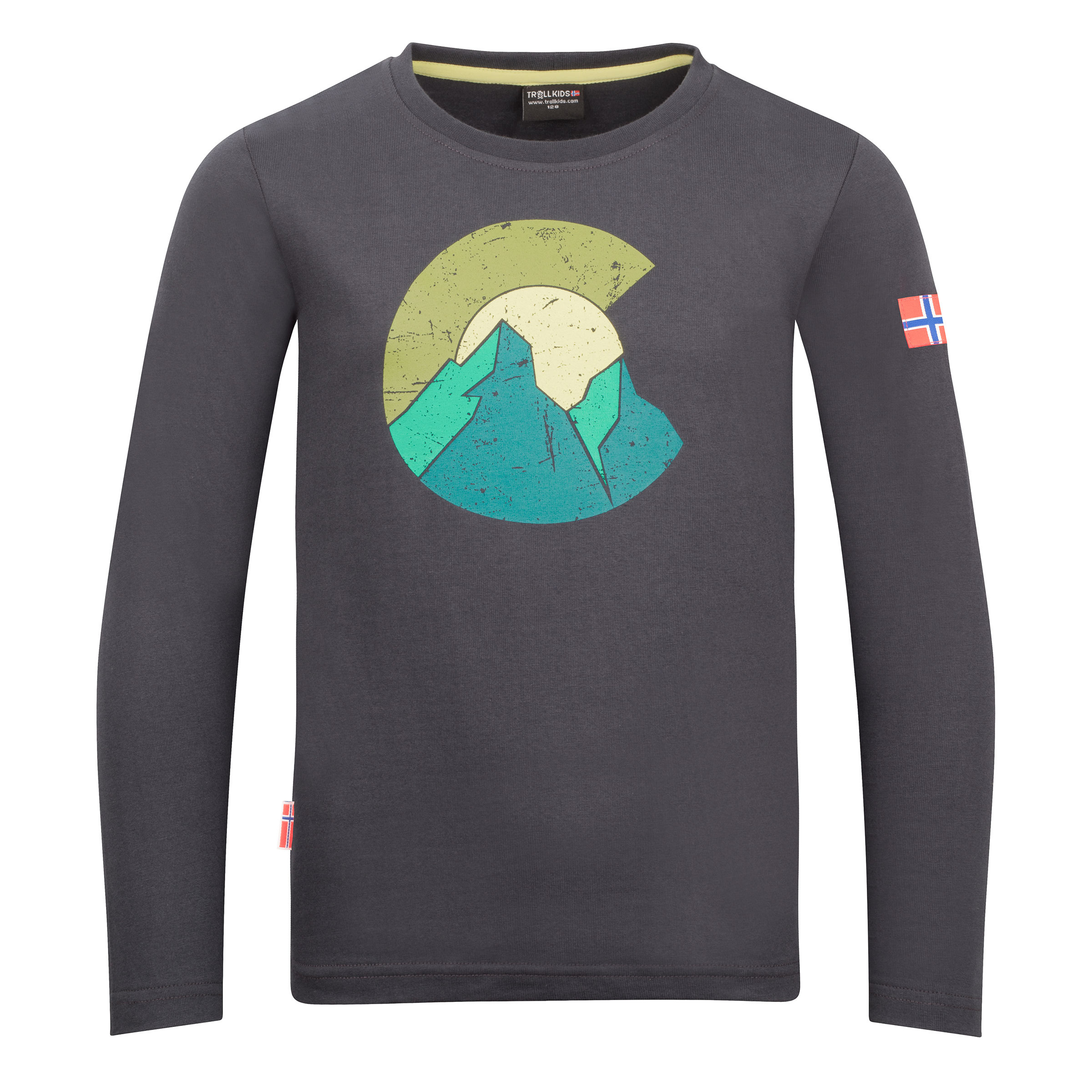Trollkids Halsafjord Kinder Longsleeves schwarz Größe 128 Lifestyle Widerstandsfähig