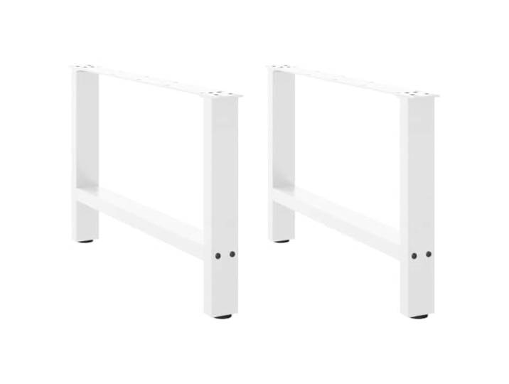 hliofuir Couchtischbeine 2er Set Weiß 70x43 cm Stahl Tischgestell Robuste Tischkufen für Couchtische im Wohnzimmer, höhenverstellbar mit Bodenschutz und Montagezubehör im 2er-Set.