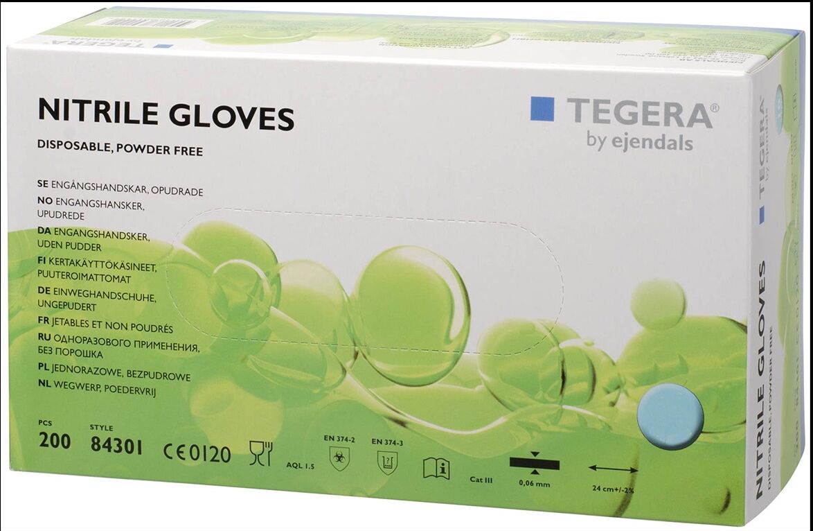 Axis Nitril Handschuhe TEGERA 84301 XL 200er Pack blau Einweghandschuhe mit