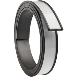 100 Etikettenhalter, C-Profil, magnetisch,  Abschnitte  - kurze Lieferzeit  | 20 mm | 1000 mm | nicht selbstklebend, Ferrit, schwarz