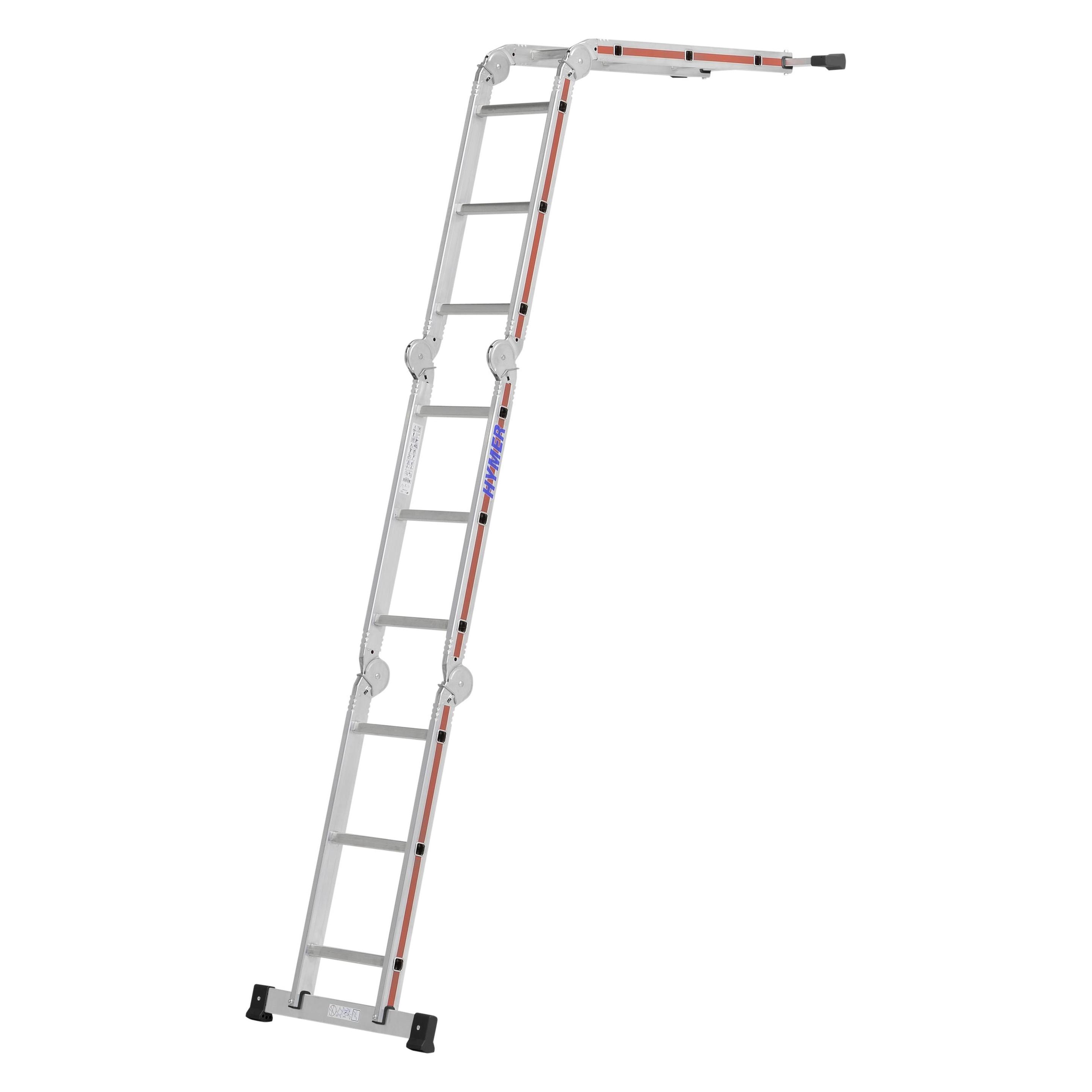 Hymer-Leitern Hymer Vielzweckleiter 4 x 3 Sprossen inklusive Plattform (Anlegeleiter, Stehleiter, 347 cm) (414312)