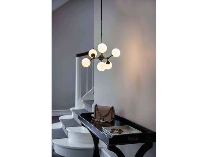 Atom 6 Pendelleuchte Schwarz/Weiß - Halo Design - Esszimmer - Glas