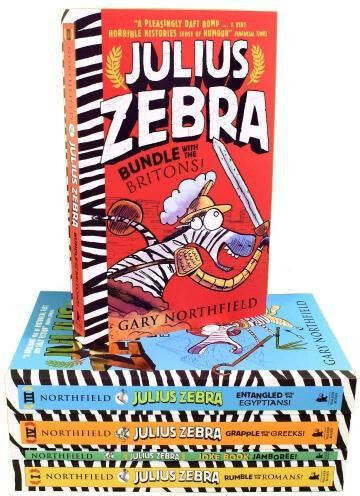Walker Books Julius Zebra Rumble With The Romans 5 Books Collection Box Set By Gary Northfield Children Adventure B..