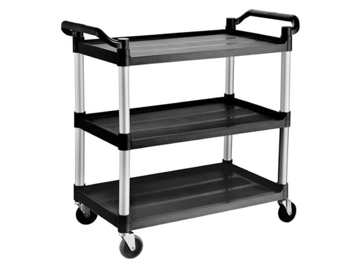 GGM Gastro Servierwagen 1020x490mm Geräuscharmer Transport, mühelose Reinigung, für den Dauereinsatz konzipiert, stabile Bauweise, ideal für die Gastronomie