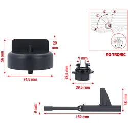 KS TOOLS Ölservice-Satz für Mercedes 9G-Tronic-Getriebe 3tlg. - 150.9695