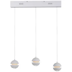 Schöner Wohnen-Kollektion LED Pendelleuchte LINI, weiss, 3-flammig, Lift