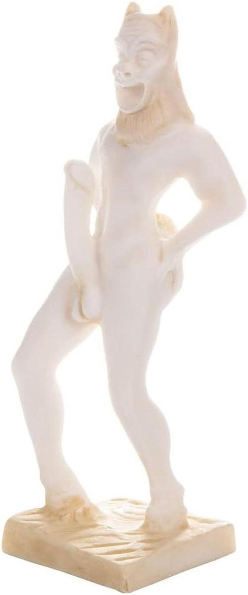 Handgemaakt Grieks Romeins Mannelijk Figuur voor Huisdecoratie - Alabast - Goud - Hoogte: 218 cm