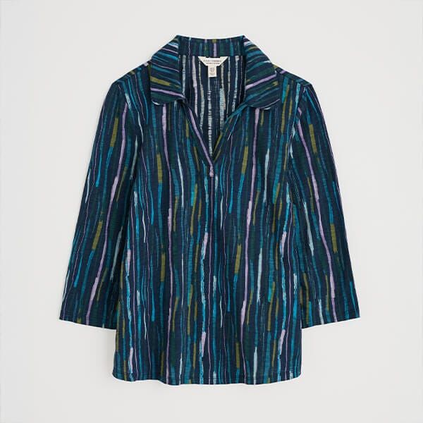 Seasalt Wavecrest Shirt Painterly Stripe Maritime