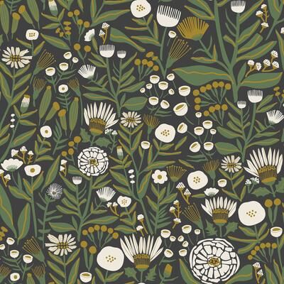 Leah Duncan Black Marigold Forest Peel & Stick Wallpaper