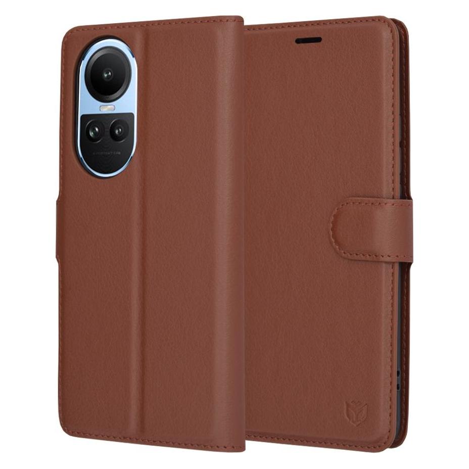 Techsuit - Leather Folio - Oppo Reno10 / Reno10 Pro - Brown (OPPO Reno 10, Oppo Reno 10 Pro) (56348063)