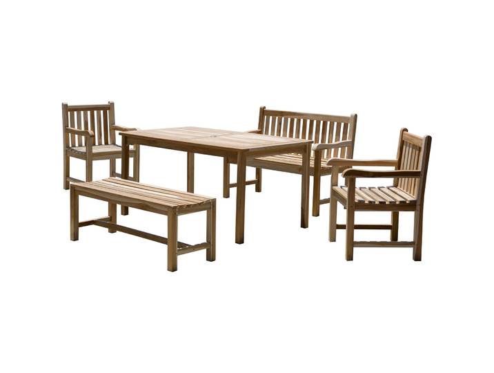 Gartenmöbel-Set Niko natur Teak B 90 T 150 H 75 cm - Gartenmöbel-Set - Wetterfeste Gartenmöbel & Accessoires
