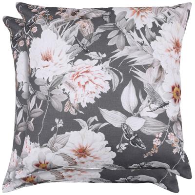 Zierkissen GO-DE "Zierkissen Klara", grau, B:48cm H:48cm T:15cm, Baumwolle, Polsterauflagen