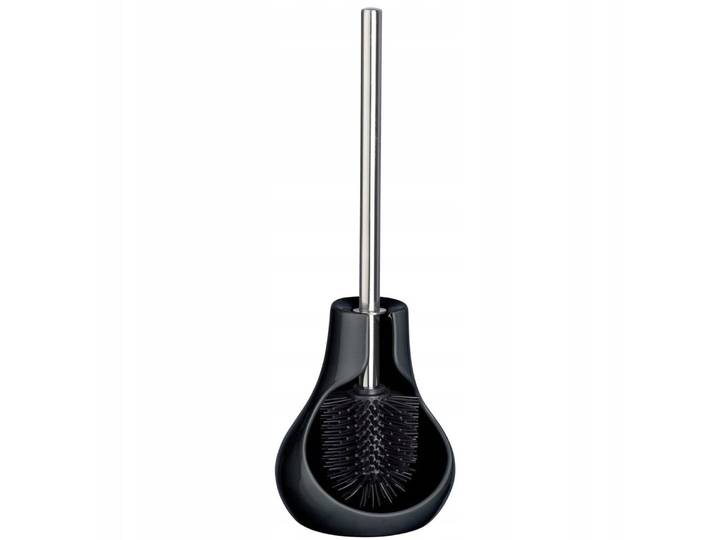 Wenko Glamour Chrom WC-borstel - Zwart Keramiek & Siliconen