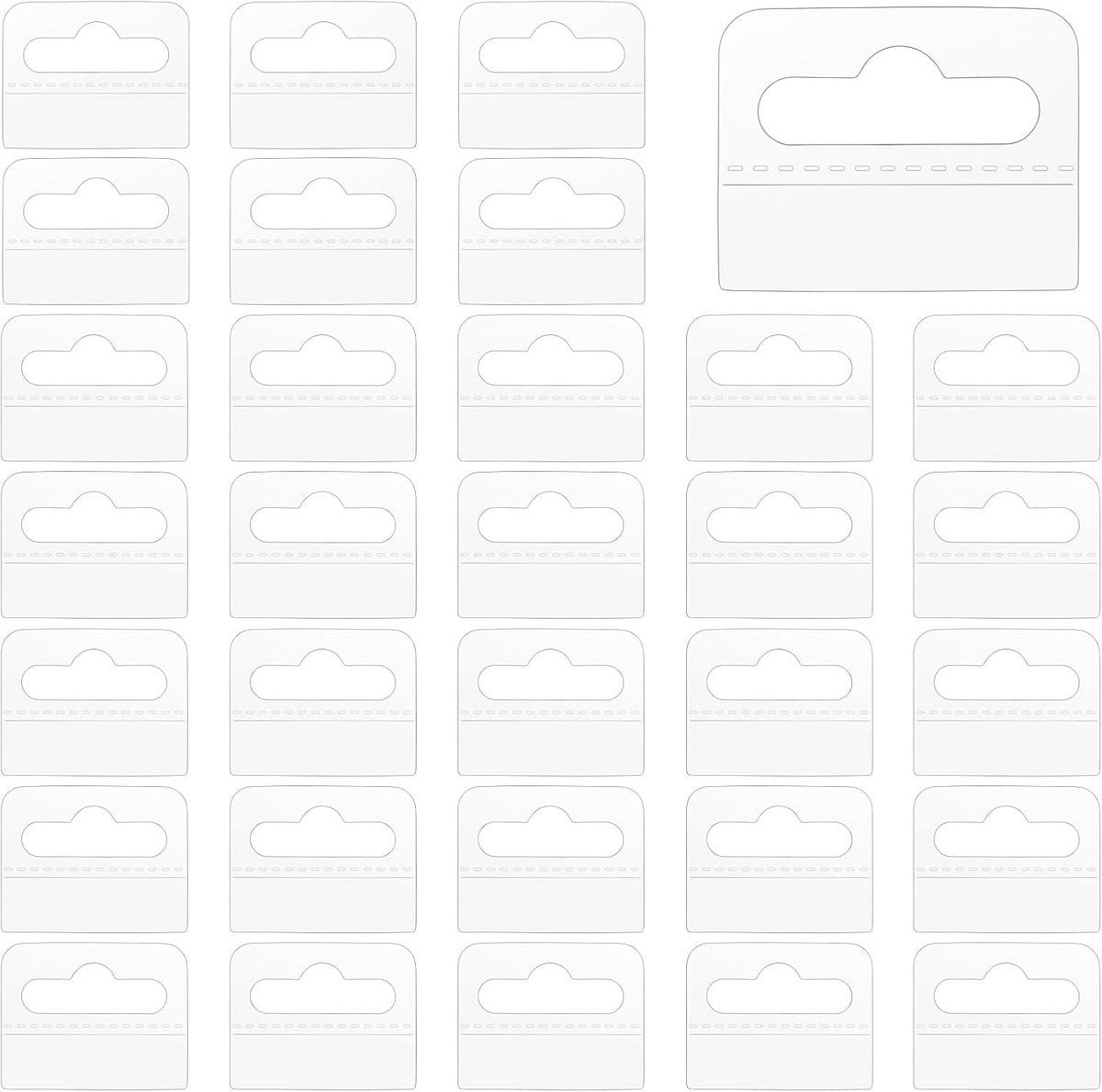 200 Stuks Zelfklevende Hangklemmen voor Displays - Transparante Ophanglabels