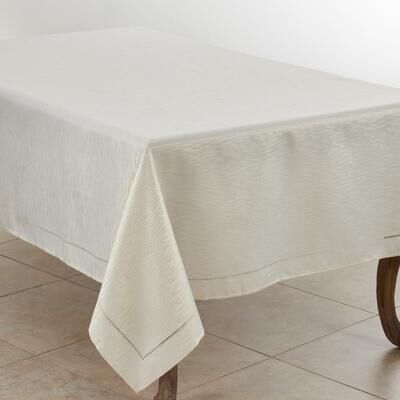 Saro Lifestyle Casual Style Tablecloth With Hemstitched Design
