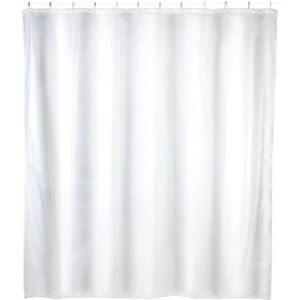 Wenko Duschvorhang Uni, 120 x 200 cm, wasserdicht, waschbar, aus PEVA, weiß