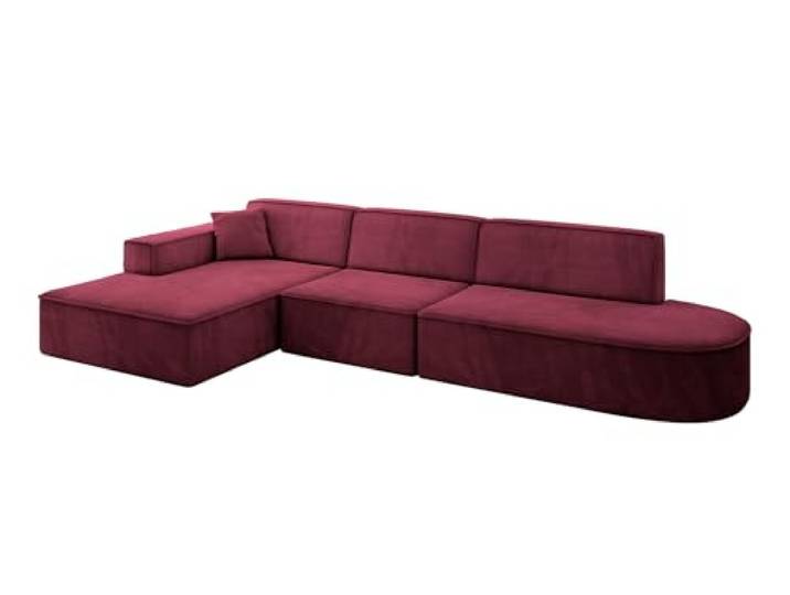 ALTDECOR Ecksofa in L-Form IREA-L2-v4 327x165x77 - Bordeauxrot
