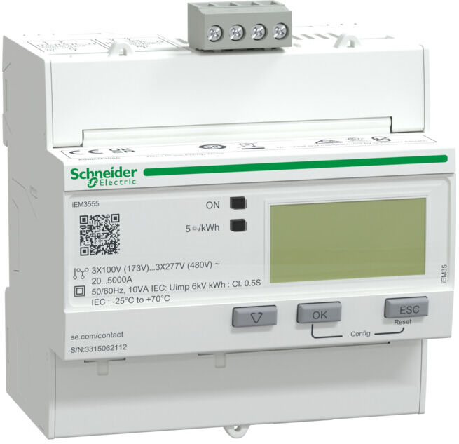 Schneider Electric Compteur d'énergie IEM3555 3P+N (A9MEM3555)