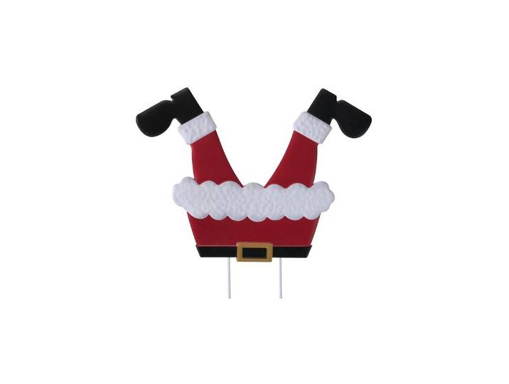 Weihnachtsfigur BOLTZE Gartenstab Santy , rot weiß, B:1,5cm H:76,5cm, Dekofiguren, Weihnachtsfigur