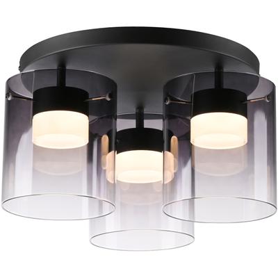 JUST LIGHT LED Deckenleuchte "ELIO", schwarz, 3, Ø 39cm H: 23cm, 1 Stk., Leuchten, 3-Stufen Dimmer, Switchmo, LED Deckenleuchte