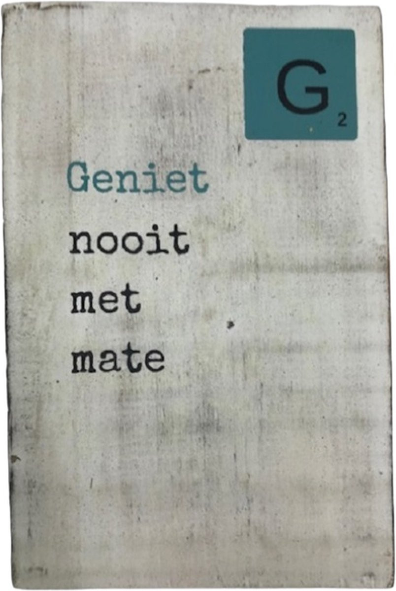 Geniet Tekstblok 10x15 cm, 2 cm dik