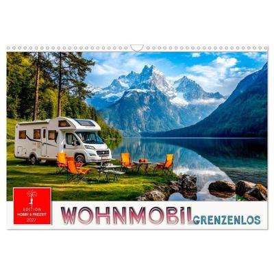 Wohnmobil grenzenlos (Wandkalender 2027 DIN A3 quer), CALVENDO Monatskalender