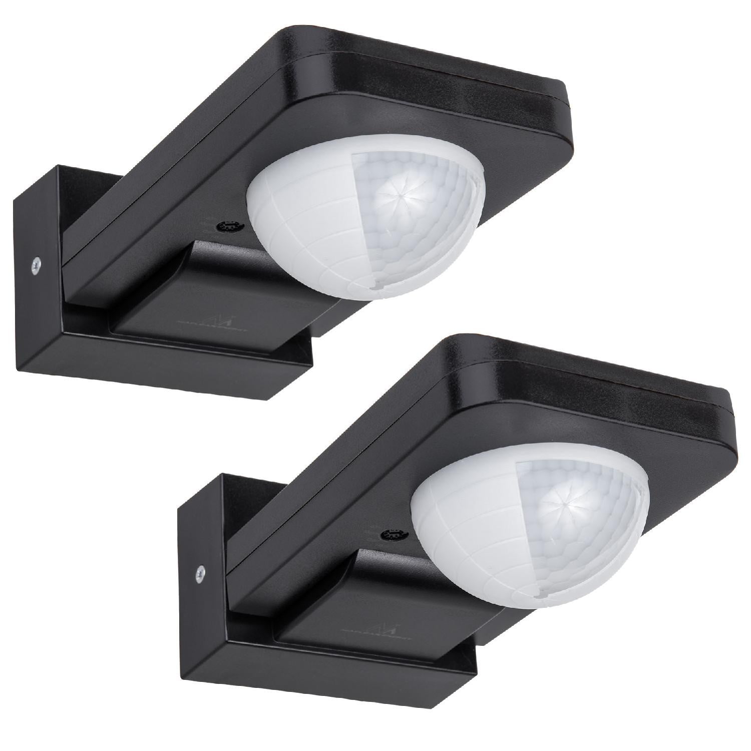 Maclean MCE243 B PIR-bewegingsmelder, infrarood, IP65, max. 2000W, zwart, 2 stuks