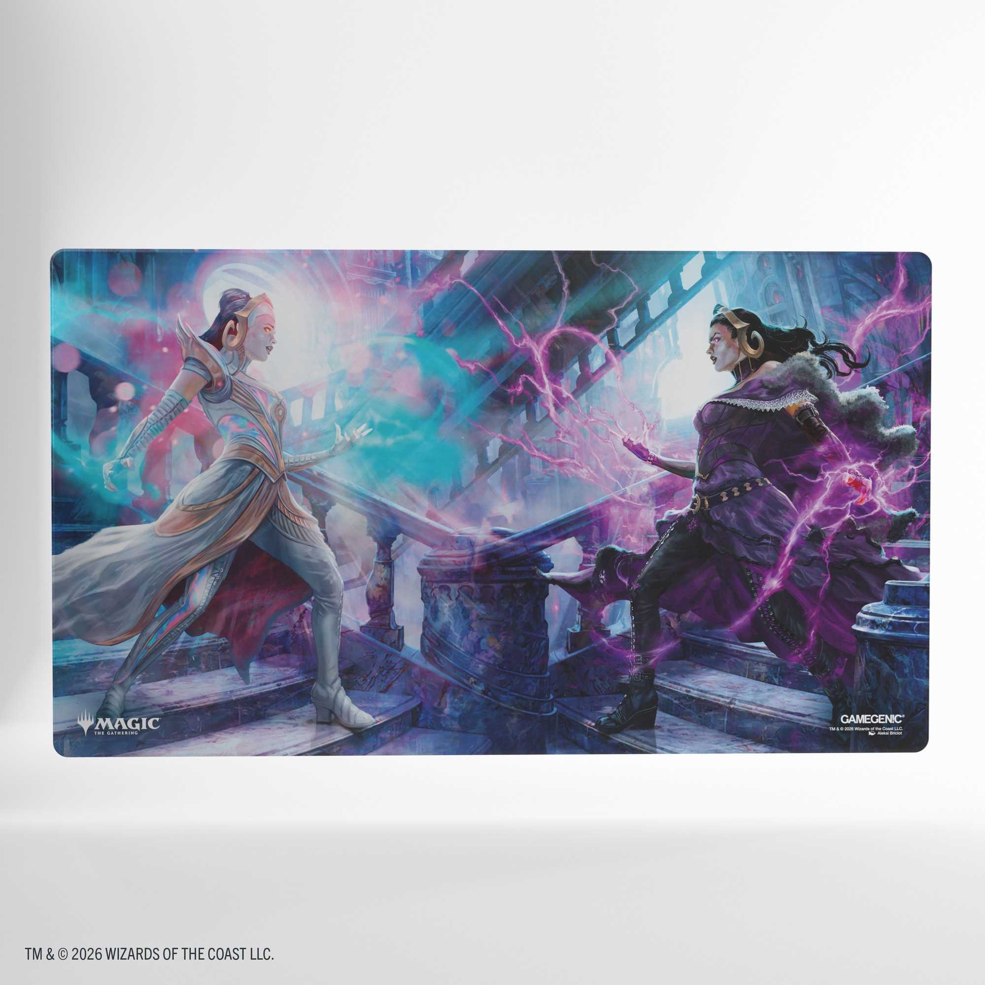 Gamegenic Magic: The Gathering Reality Fracture Shiny Playmat - Liliana, Devoted Healer/Liliana, Callous Necromancer, Officially Licensed Magic: The