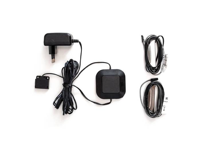 LED-Glaskantenbeleuchtung 10 x 1 x 3cm Schwarz 2er Set Kunststoff