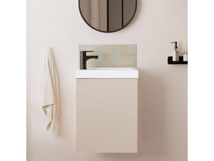 Meuble lave-mains LISA + robinet noir