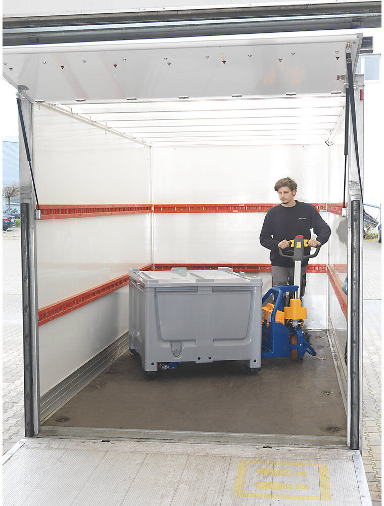 kaiserkraft Elektro-Hubwagen E15, Tragfähigkeit 1500 kg, Gabelmaße, LxB 1150 x 550 mm