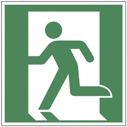 LimarLite Rettungszeichen »Notausgang links (nur in Verbindung mit Richtungspfeil) [E001]« grau, 20x20 cm