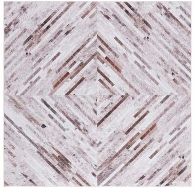 SAFAVIEH Faux Hide Machine Washable Slip Resistant Ferdous Modern Rustic Rug