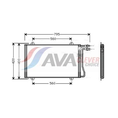 AVA CLEVER CHOICE Kondensator, Klimaanlage MS5219 für Mercedes