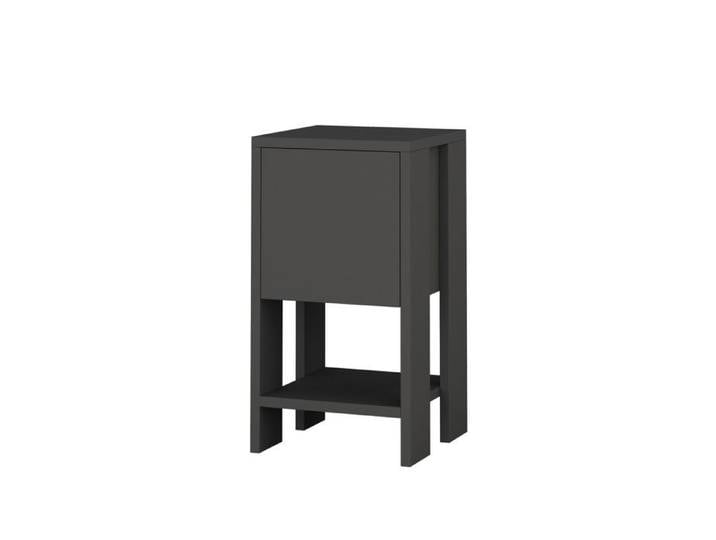 Toilinux - Table de chevet Ema 30 cm - Gris Anthracite Gris Anthracite