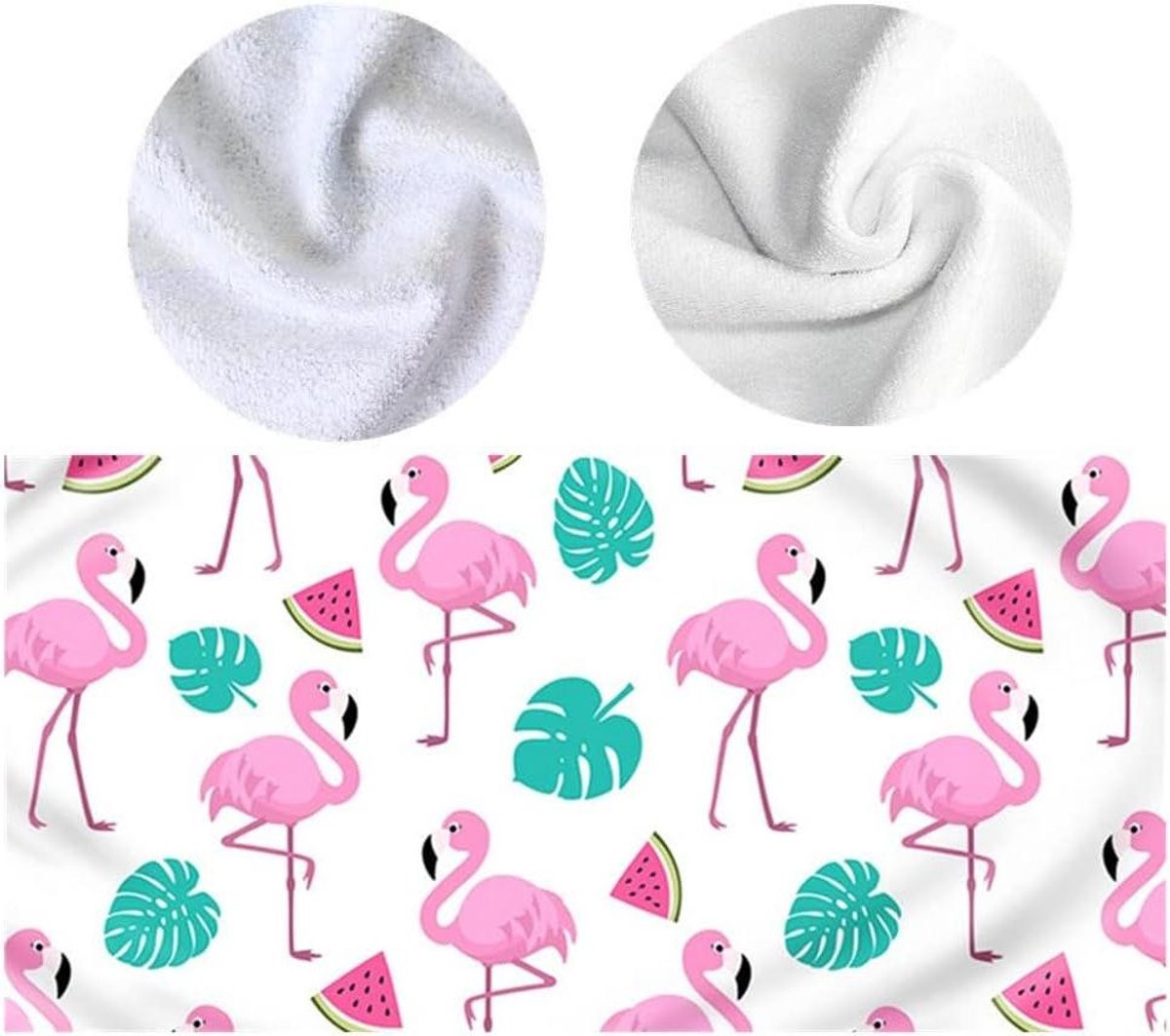 Strandlaken Groot - Stranddoek Microfiber - Roze Flamingo - 70 x 140 cm