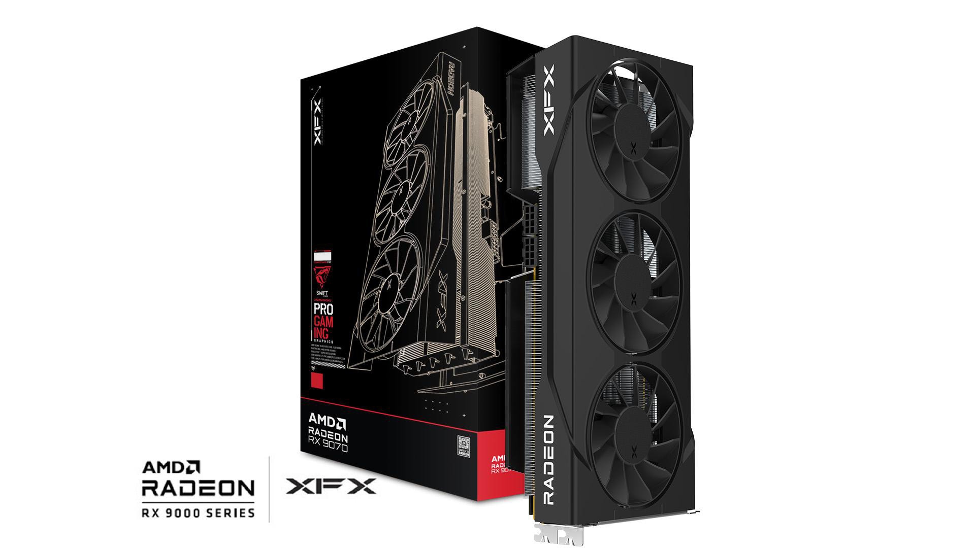 XFX Gaming RX 9070 GRE Triple Grafikkarte 12GB GDDR6, DP, HDMI RX-97GRE29B7