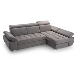 ECKSCHLAFSOFA Bianca hellgrau rechts